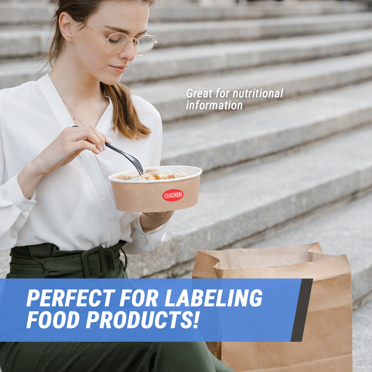 1 Inch Food 1.75 x 1 inch | Food Labeling: Chicken Stickers – OfficeSmartLabels