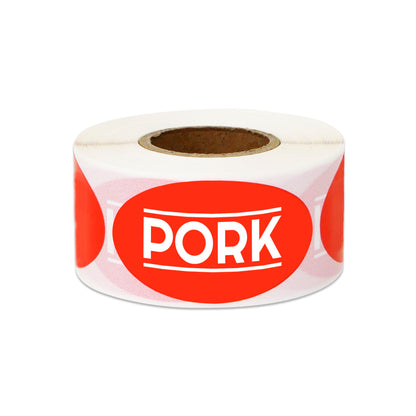 1.75 x 1 inch | Food Labeling: Pork Stickers