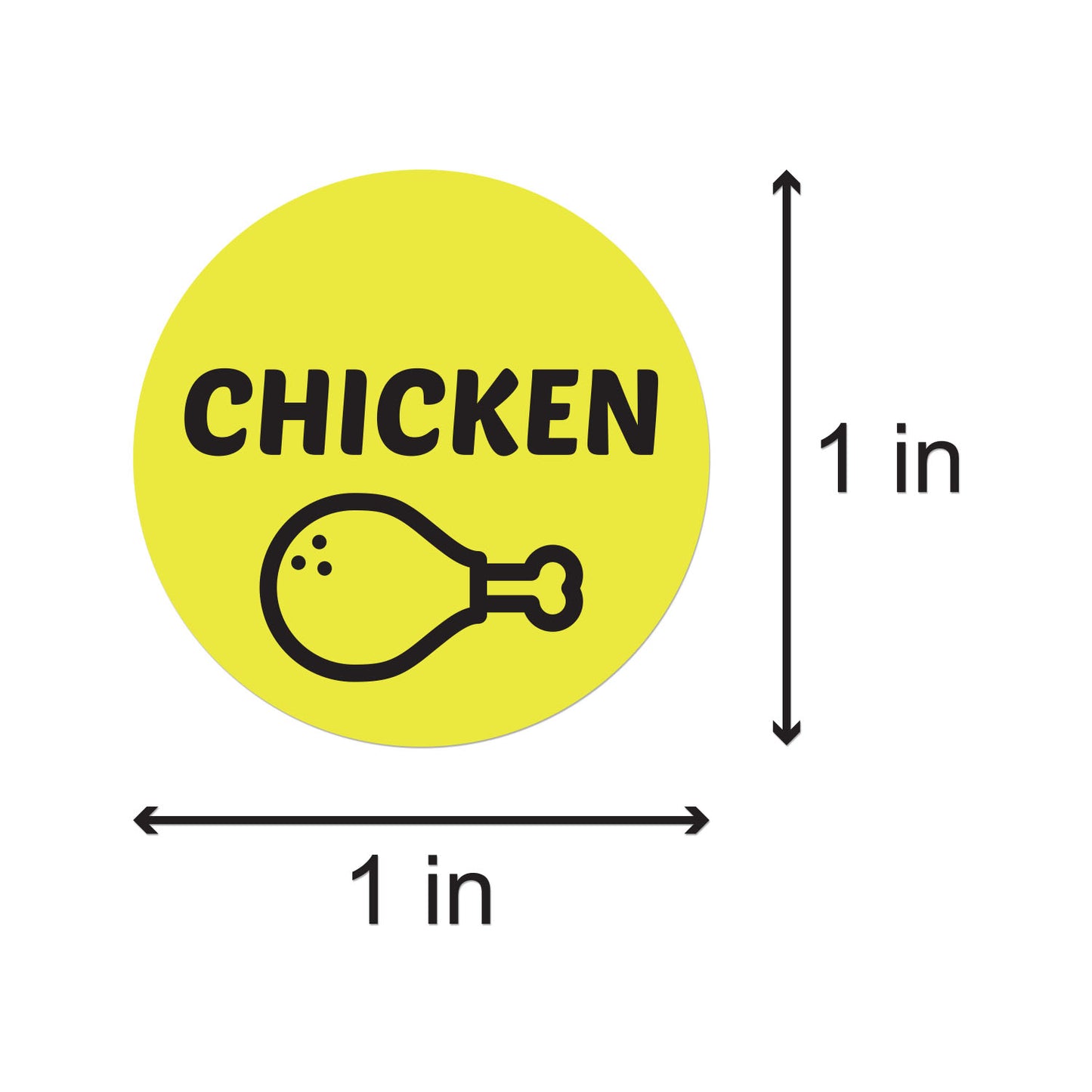 1 inch | Food Labeling: Chicken Stickers