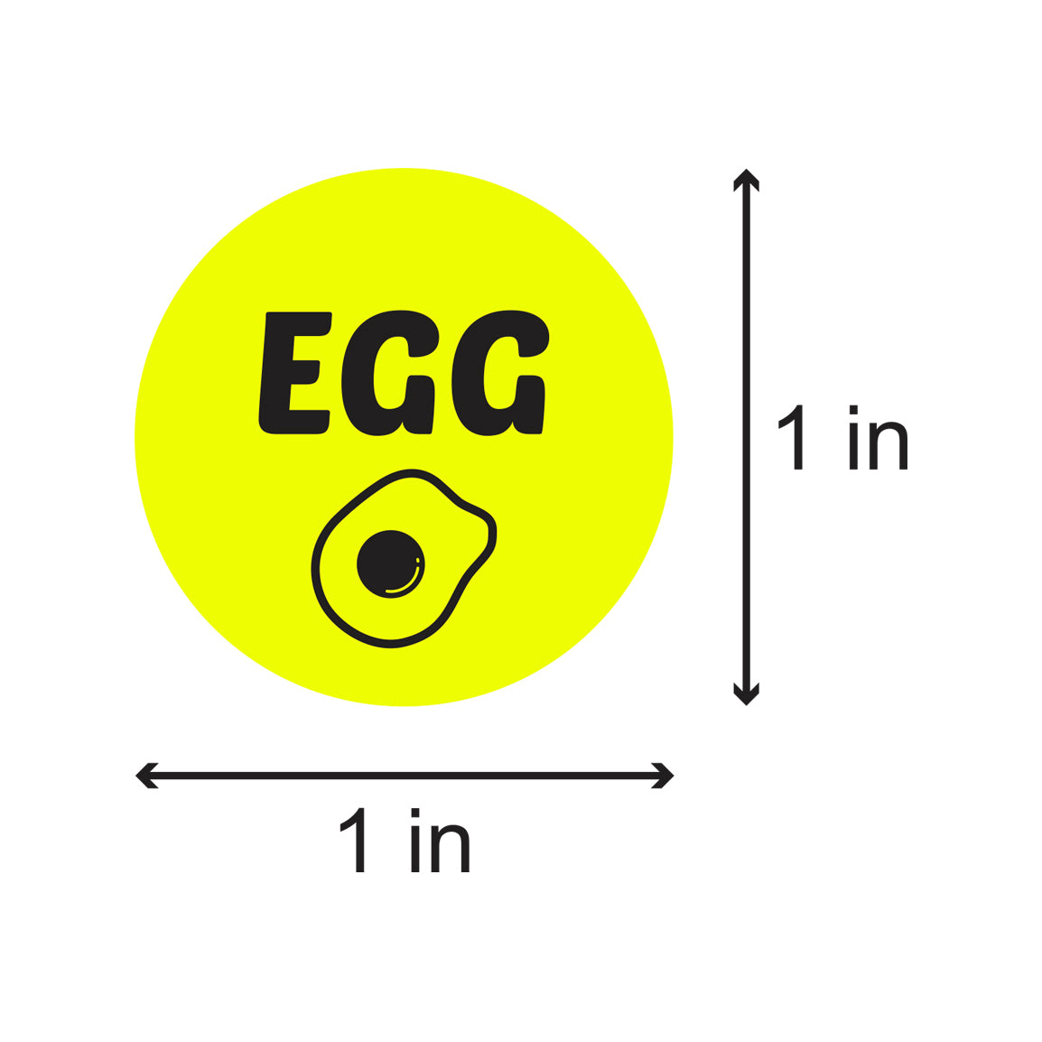 1 inch | Food Labeling: Egg Stickers