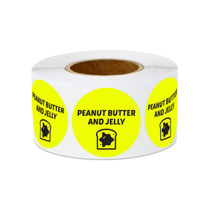 1 inch | Food Labeling: Peanut Butter & Jelly Stickers