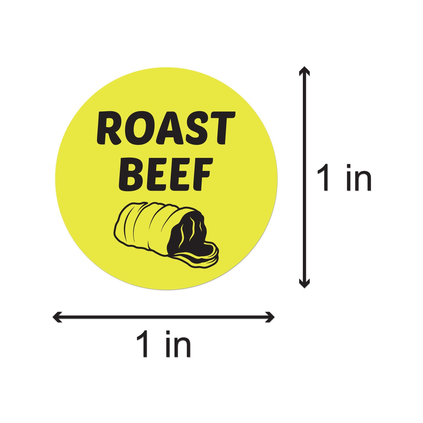 1 inch | Food Labeling: Roast Beef Stickers