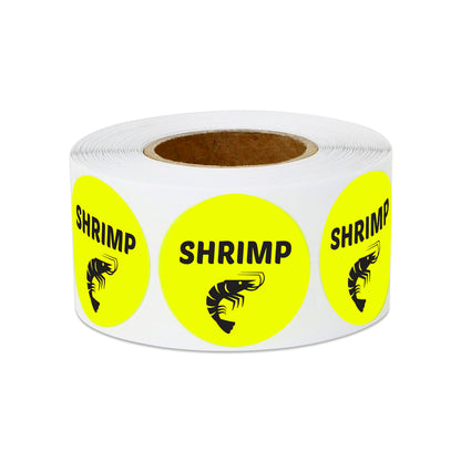 1 inch | Food Labeling: Shrimp Stickers