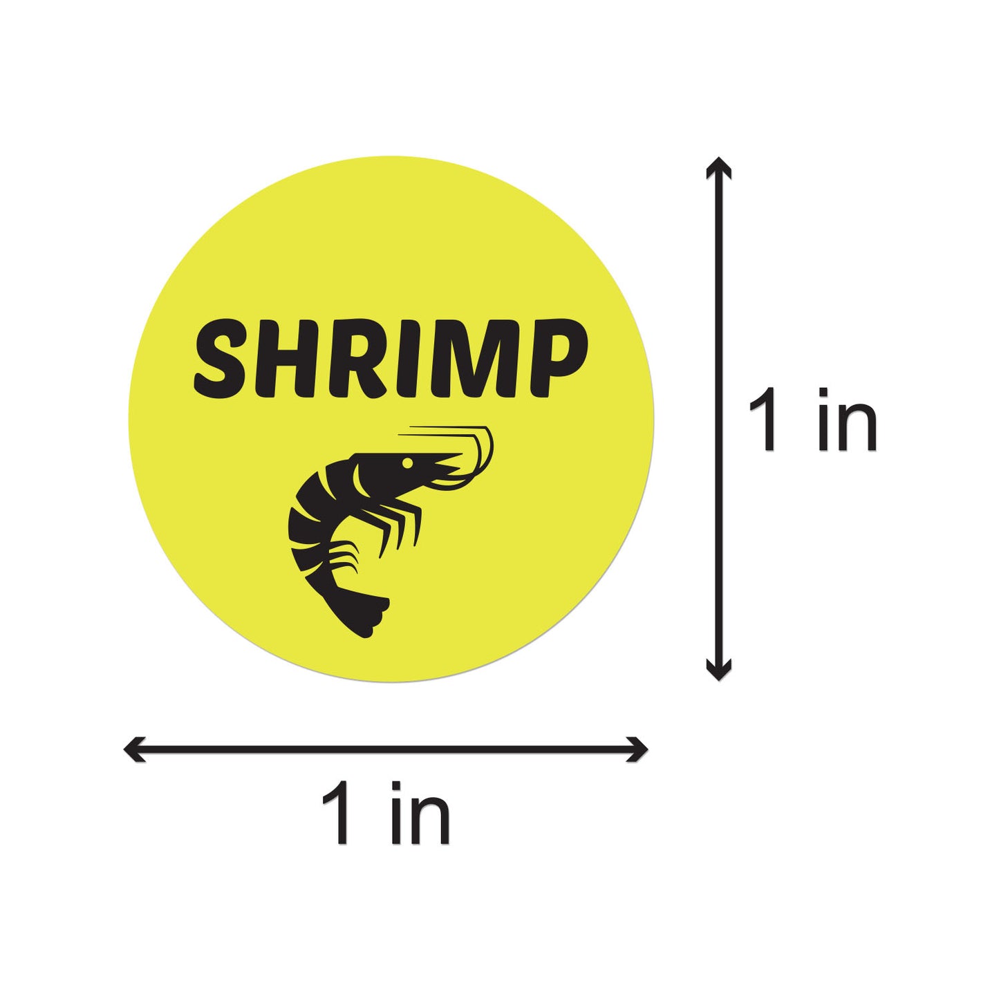 1 inch | Food Labeling: Shrimp Stickers