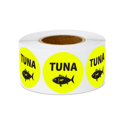 1 inch | Food Labeling: Tuna Stickers
