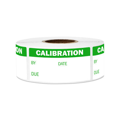 2 x 1 inch, Green - Quality Control:  Write-In Calibration Stickers