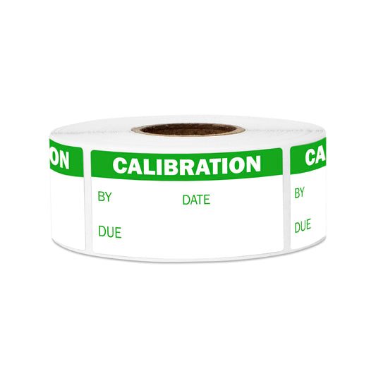 2 x 1 inch, Green - Quality Control:  Write-In Calibration Stickers