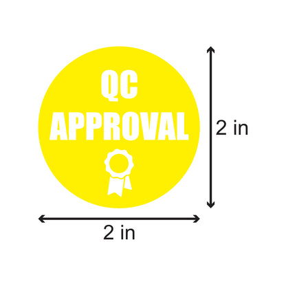2 inch | Quality Control: QC Approval Stickers