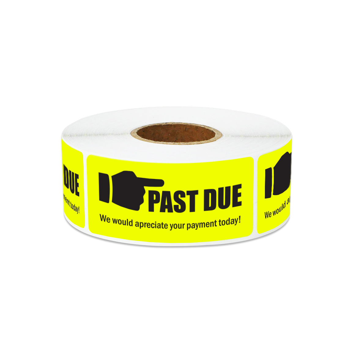 2.25 x 1 inch | Billing & Collections: Past Due Stickers