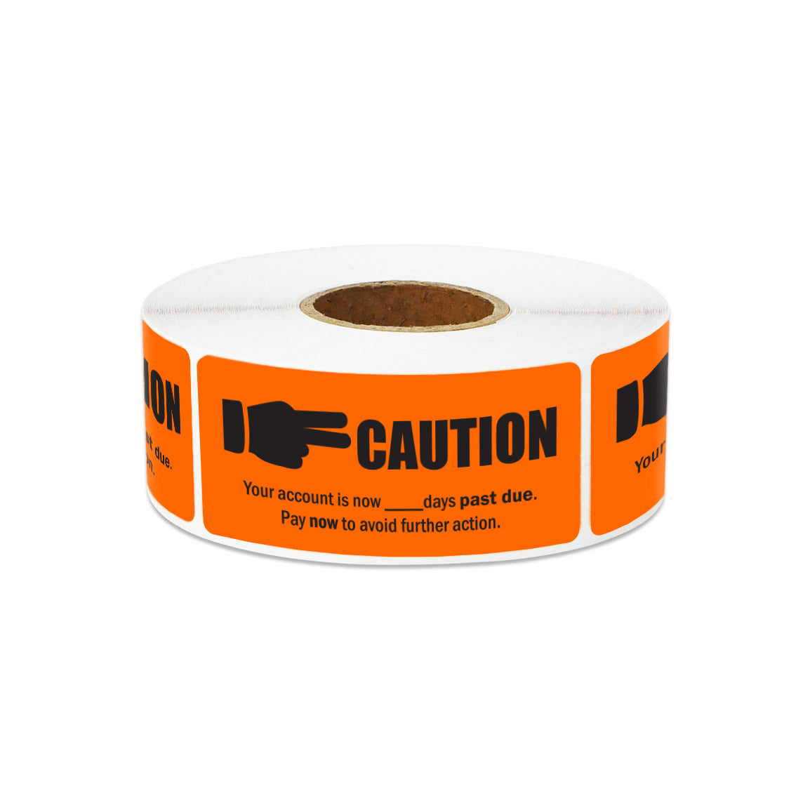 2 x 1 inch | Billing & Collections: Caution Account is Past Due Stickers