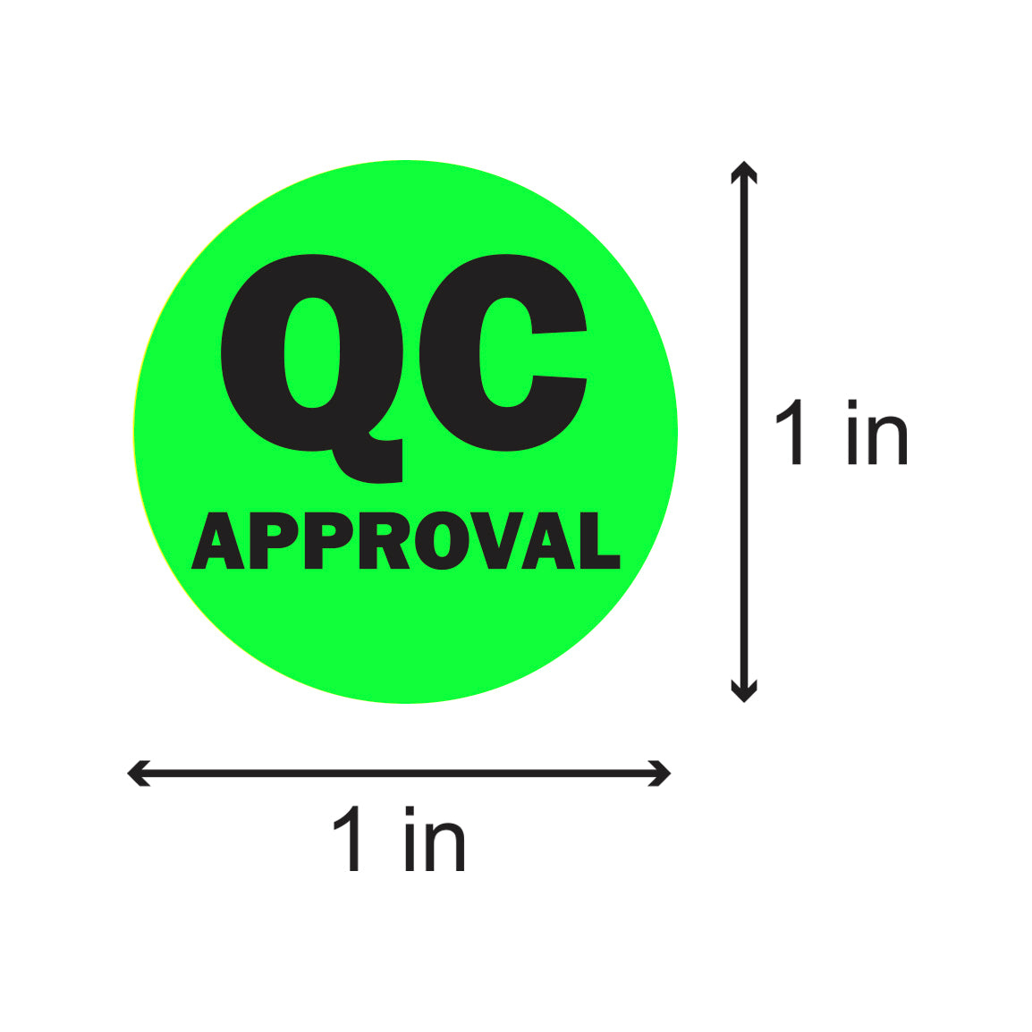 1 inch | Quality Control: QC Approval Stickers