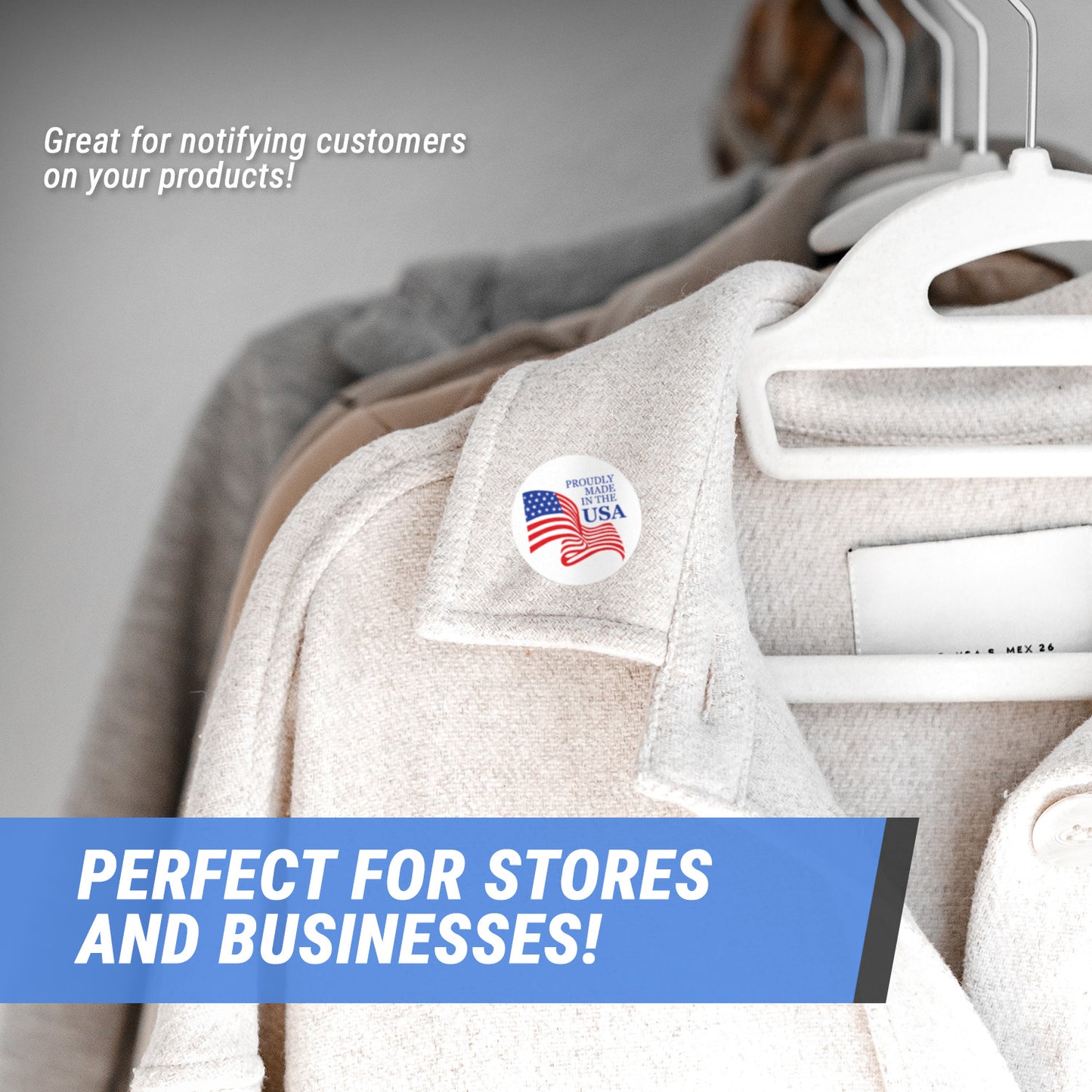 1.5 inch | Retail & Sales: America, Proudly Made in the USA Stickers