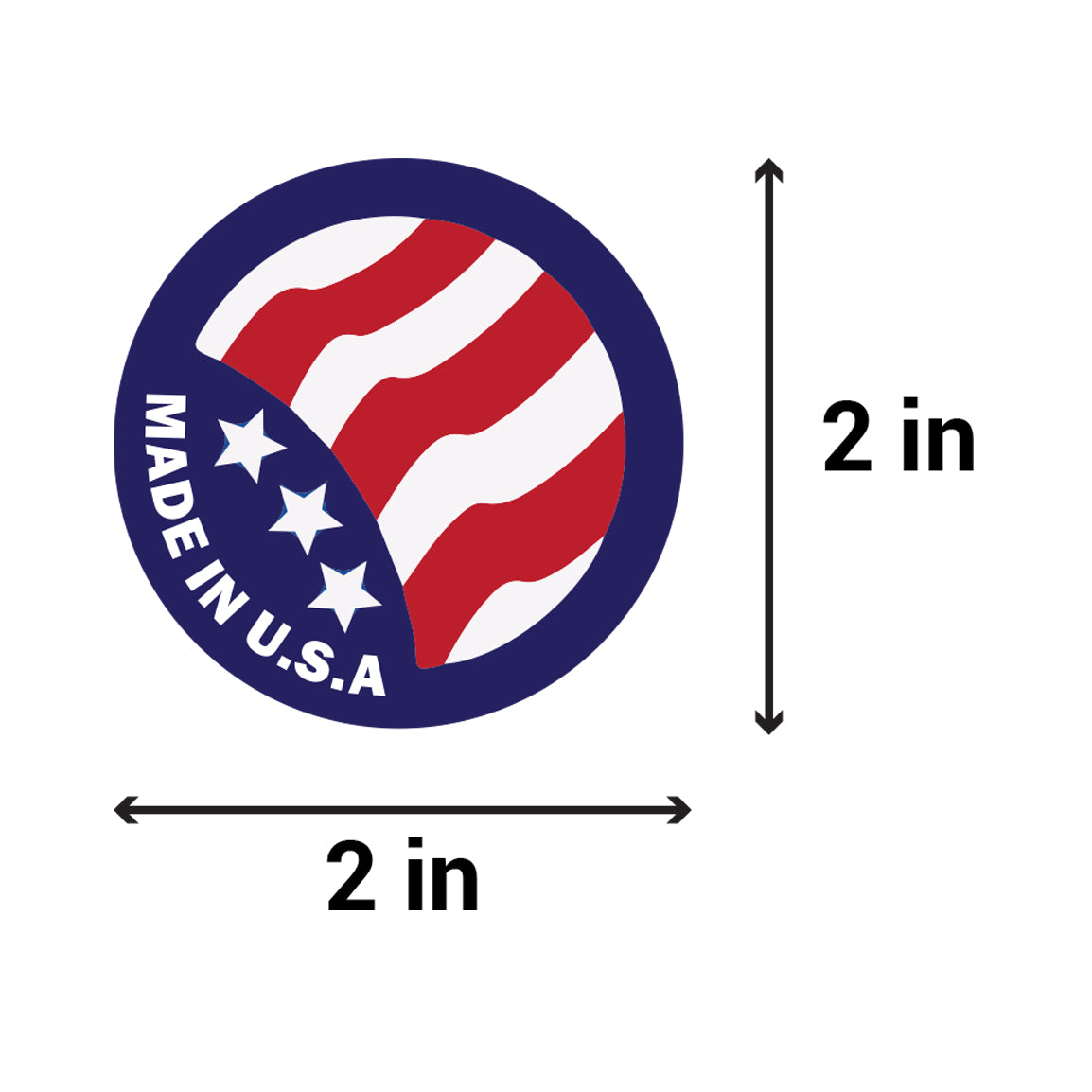 2 inch | Retail & Sales: Made in the USA Stickers