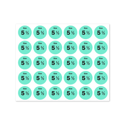 0.75 inch | Shoe & Clothing Size: Size 5.5 Stickers