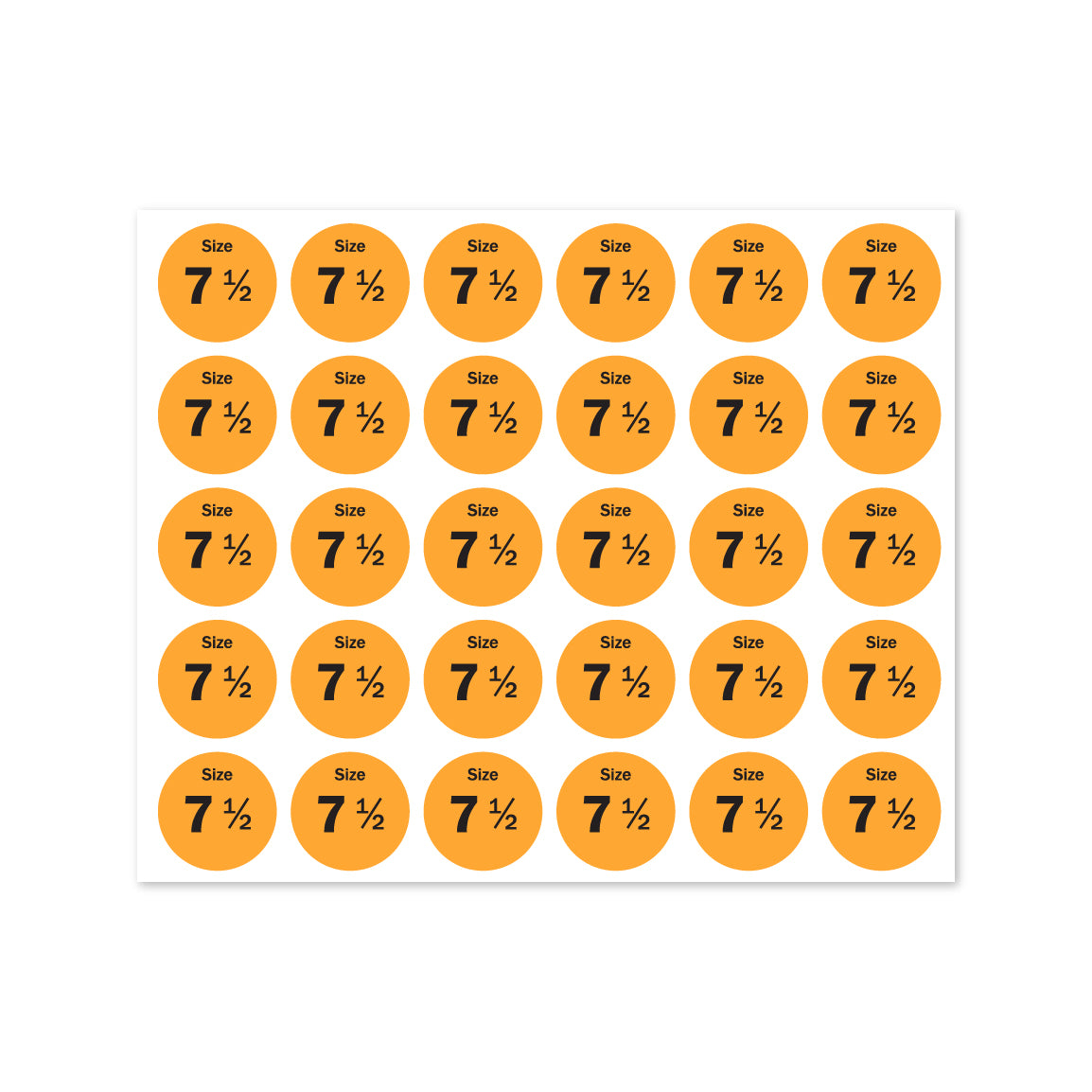 0.75 inch | Shoe & Clothing Size: Size 7.5 Stickers