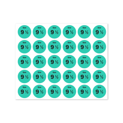 0.75 inch | Shoe & Clothing Size: Size 9.5 Stickers