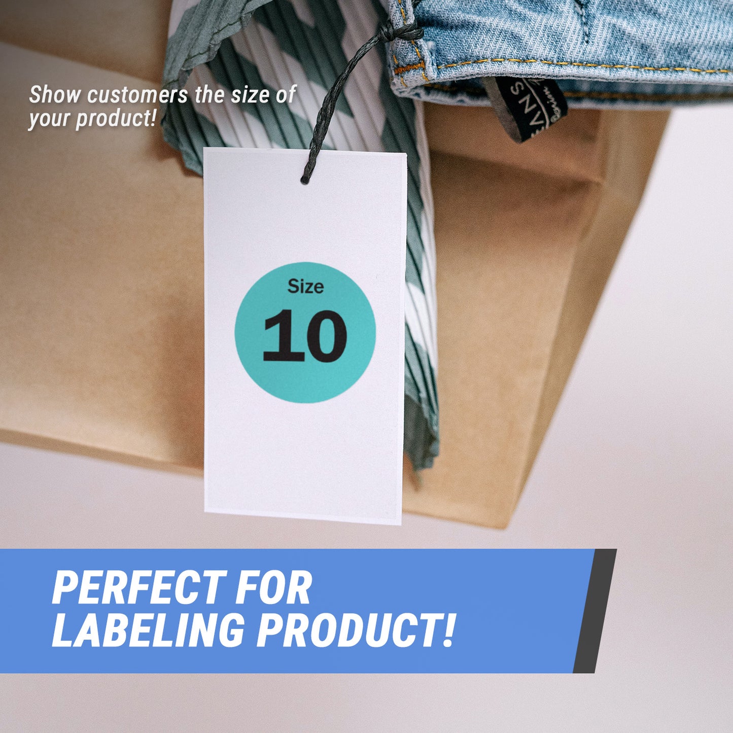 0.75 inch | Shoe & Clothing Size: Size 10 Stickers