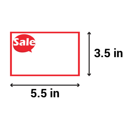 5.5 x 3.5 inch | Retail & Sales: Write-In Sale Stickers