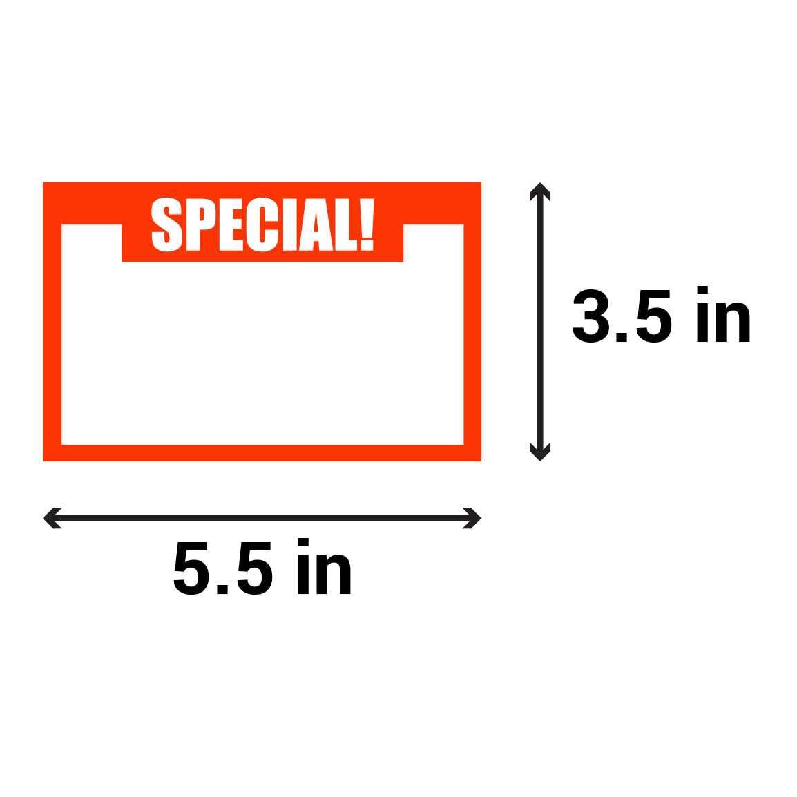 5.5 x 3.5 inch | Retail & Sales: Write-In Special Stickers