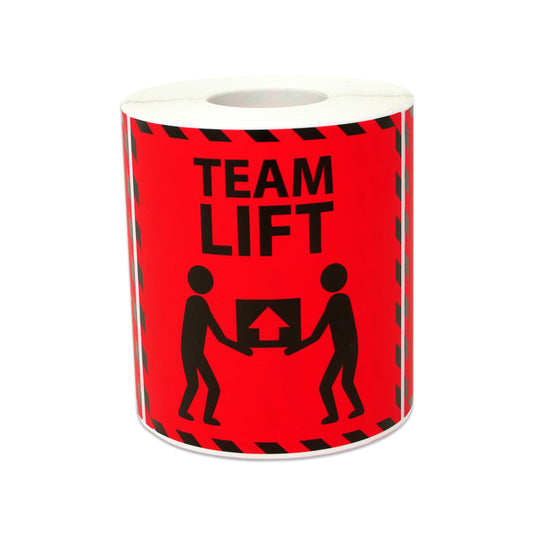 3 x 3 inch | Shipping & Handling: Team Lift Warning Stickers Labels