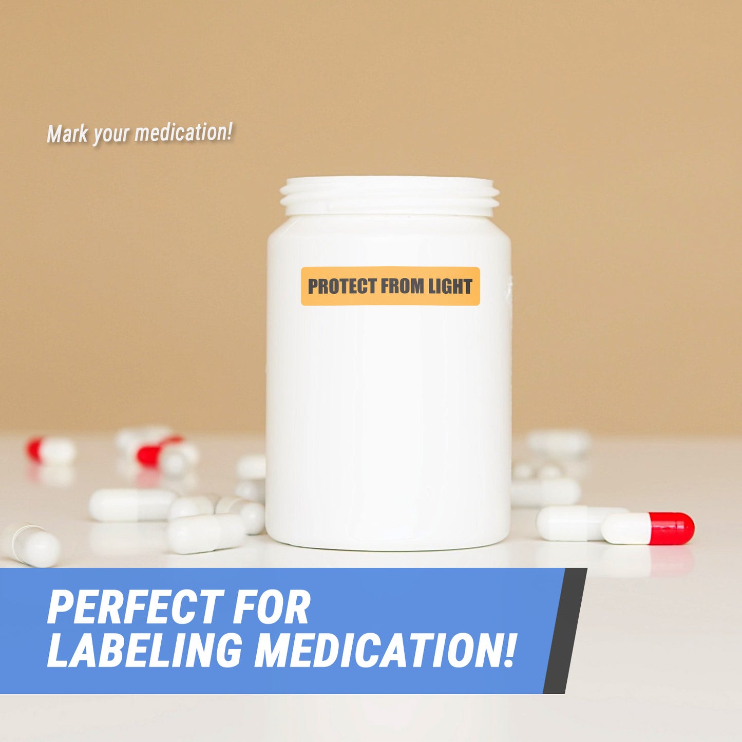 1.63 x 0.38 inch | Veterinary & Medication: Protect from Light Stickers