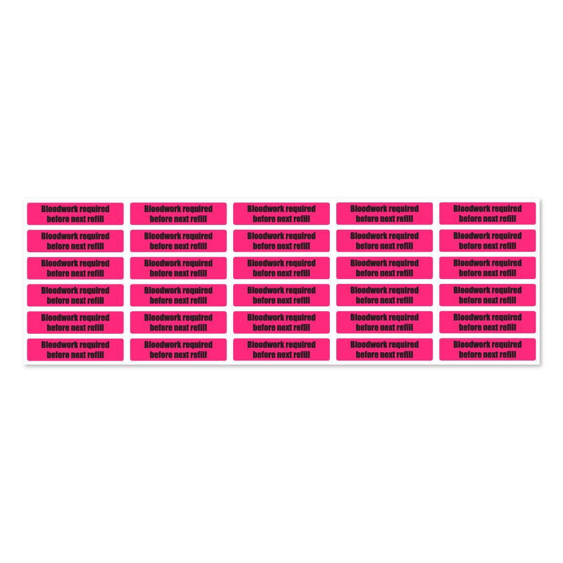 1.63 x 0.38 inch | Veterinary & Medication: Bloodwork Required Stickers