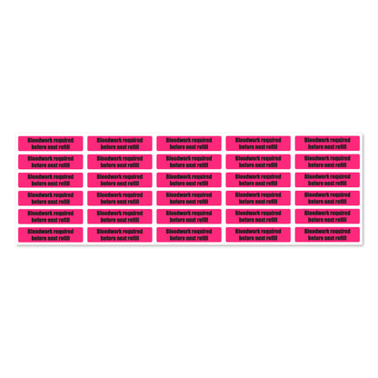 1.63 x 0.38 inch | Veterinary & Medication: Bloodwork Required Stickers
