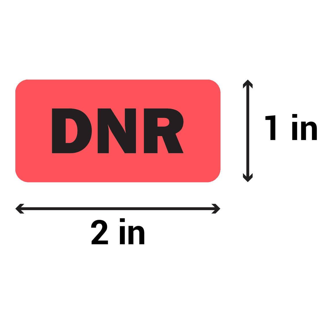 2 x 1 inch | Veterinary & Medication: DNR Do Not Resuscitate Stickers