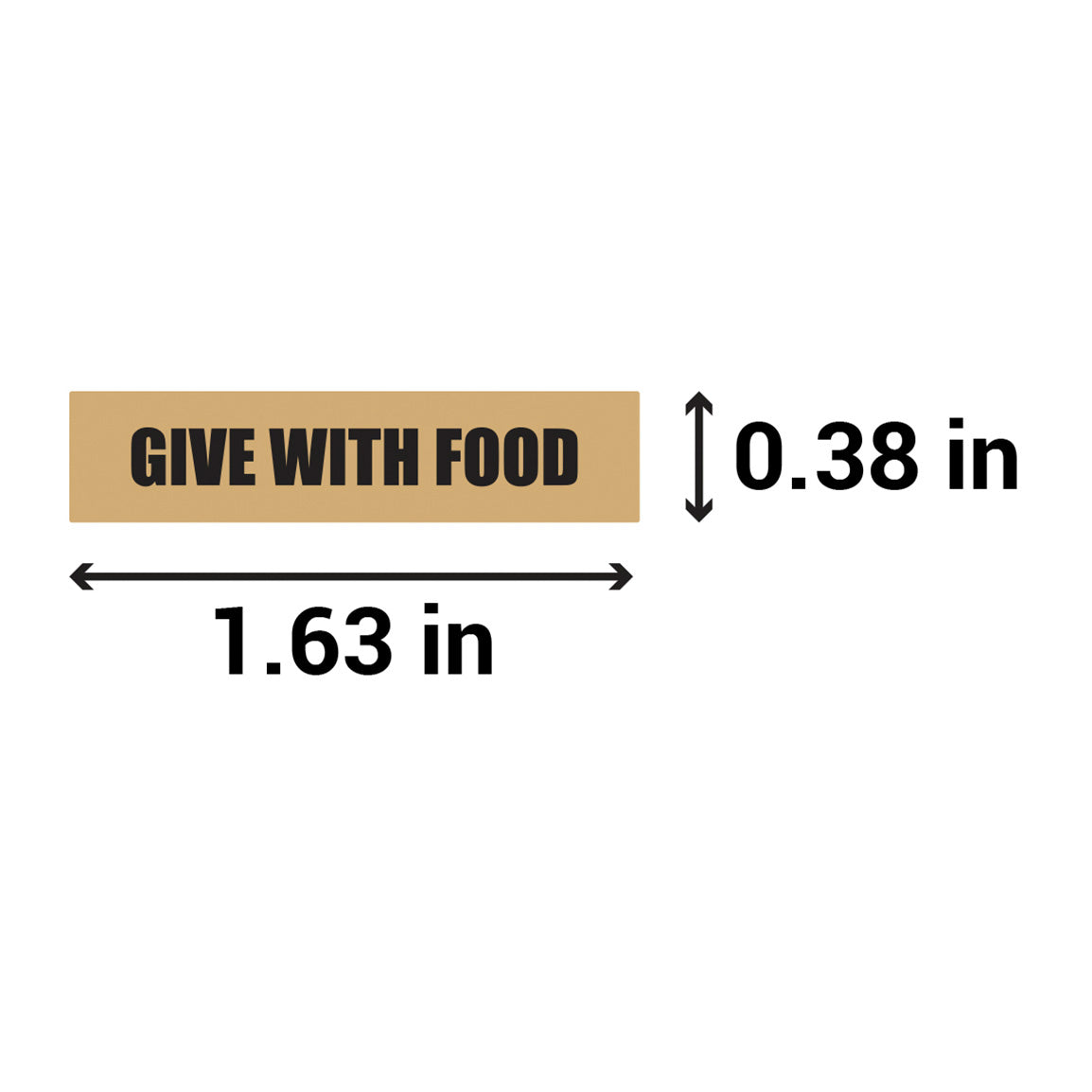 1.63 x 0.38 inch | Veterinary & Medication: Give with Food Stickers