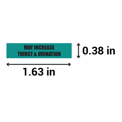 1.63 x 0.38 inch | Veterinary & Medication: May Increase Thirst & Urination Stickers