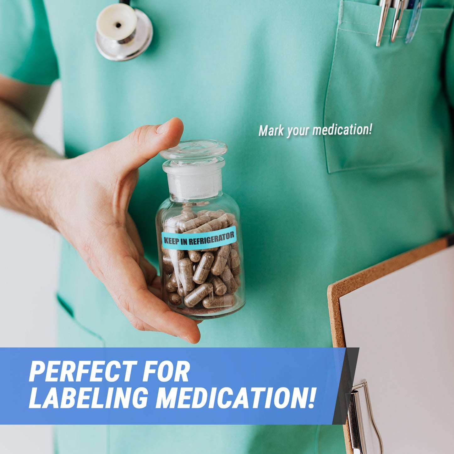 1.63 x 0.38 inch | Veterinary & Medication: Keep in Refrigerator Stickers