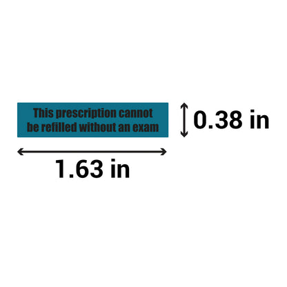 1.63 x 0.38 inch | Veterinary & Medication: This Prescription Cannot be Refilled without an Exam Stickers