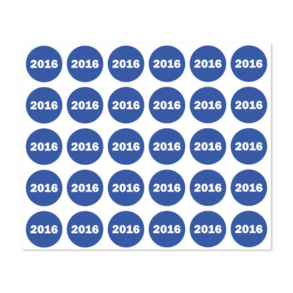 0.75 inch | Inventory: Color-Coded Year 2016 Stickers