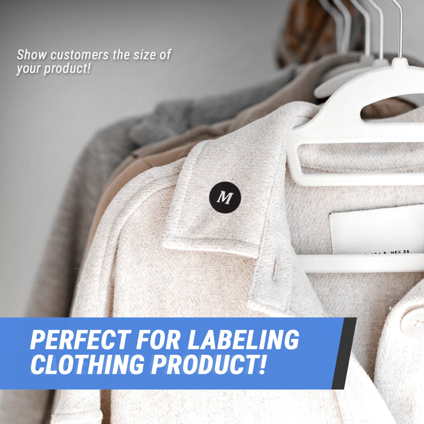 1.25 inch | Shoe & Clothing Size: (M) Medium Stickers