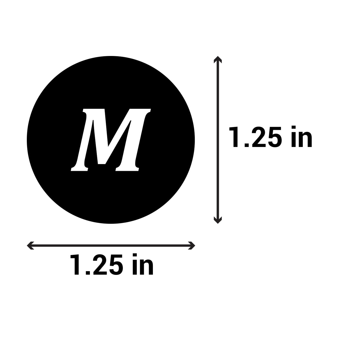 1.25 inch | Shoe & Clothing Size: (M) Medium Stickers