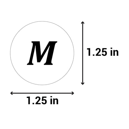 1.25 inch | Shoe & Clothing Size: (M) Medium Stickers
