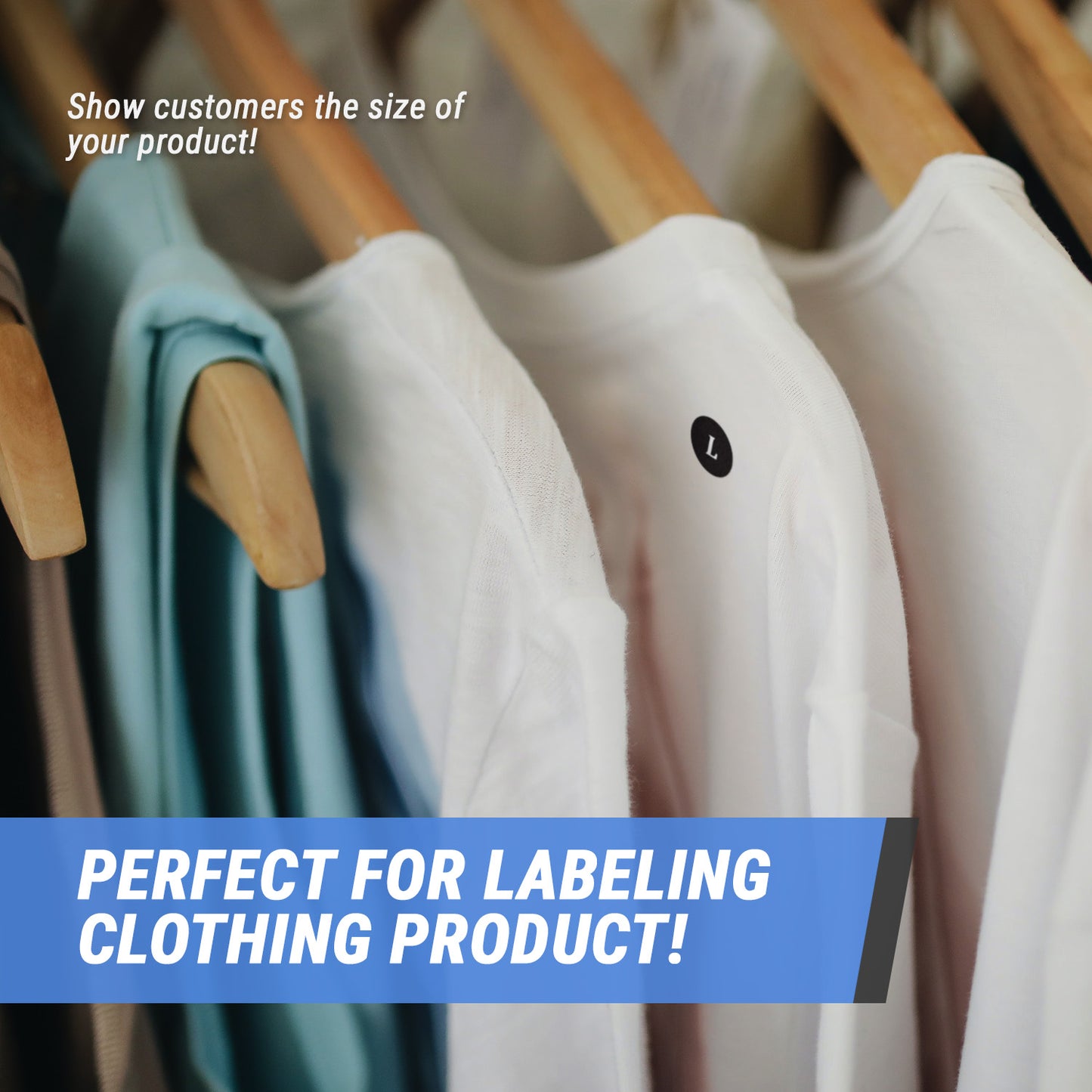 1.25 inch | Shoe & Clothing Size: (L) Large Stickers
