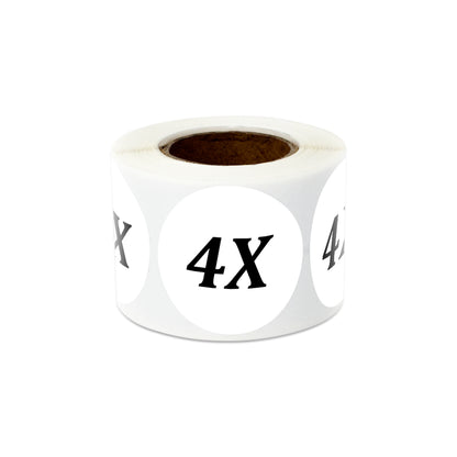 1.25 inch | Shoe & Clothing Size: (4X) XXXX-Large Stickers