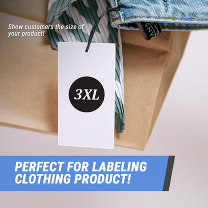 1.25 inch | Shoe & Clothing Size: (3XL) XXX-Large Stickers