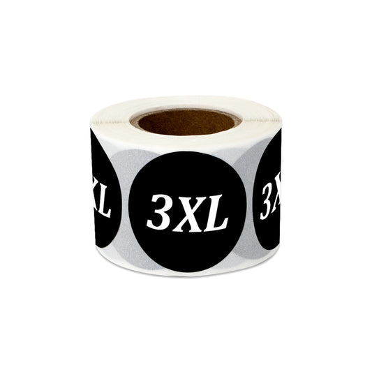 1.25 inch | Shoe & Clothing Size: (3XL) XXX-Large Stickers