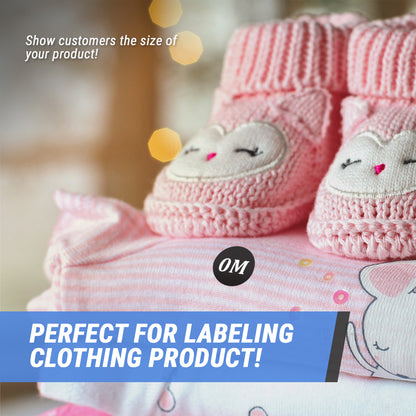 1.25 inch | Shoe & Clothing Size: Baby Clothing (0M) 0-Months Stickers