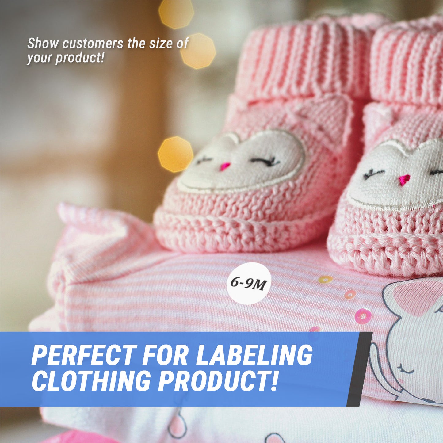 1.25 inch | Shoe & Clothing Size: Baby Clothing (6-9M) 6 to 9 Months Stickers