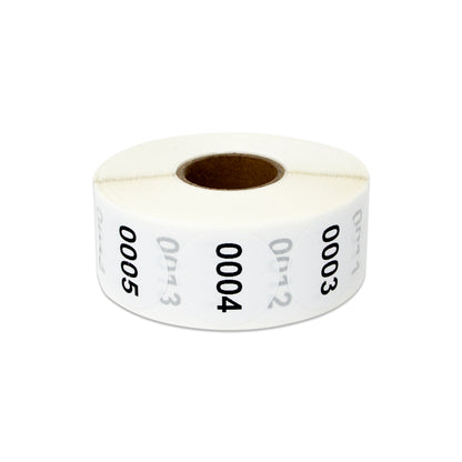 1 inch | Inventory: Consecutive Numbers "0001 to 1000" Stickers