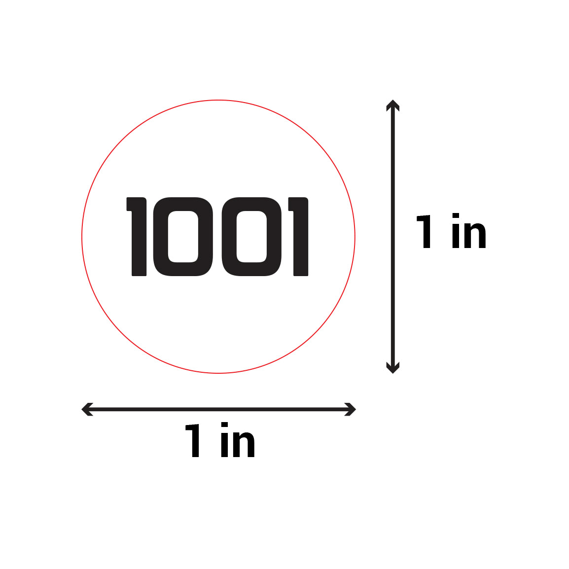 1 inch | Inventory: Consecutive Numbers