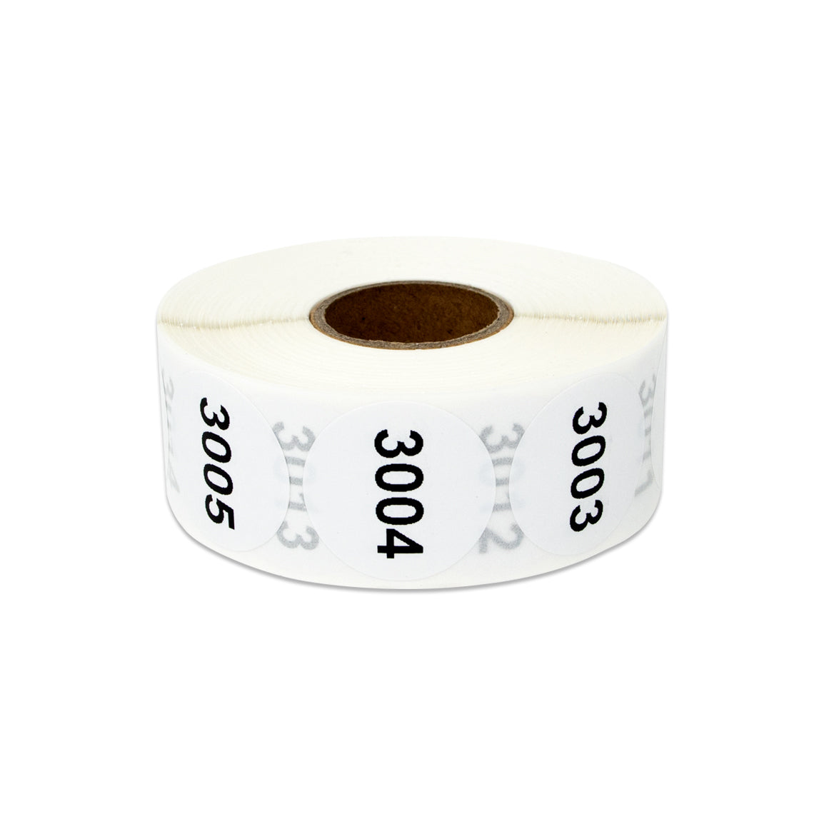 1 inch | Inventory: Consecutive Numbers "3001 to 4000" Stickers