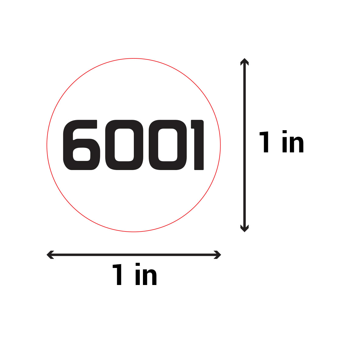 1 inch | Inventory: Consecutive Numbers