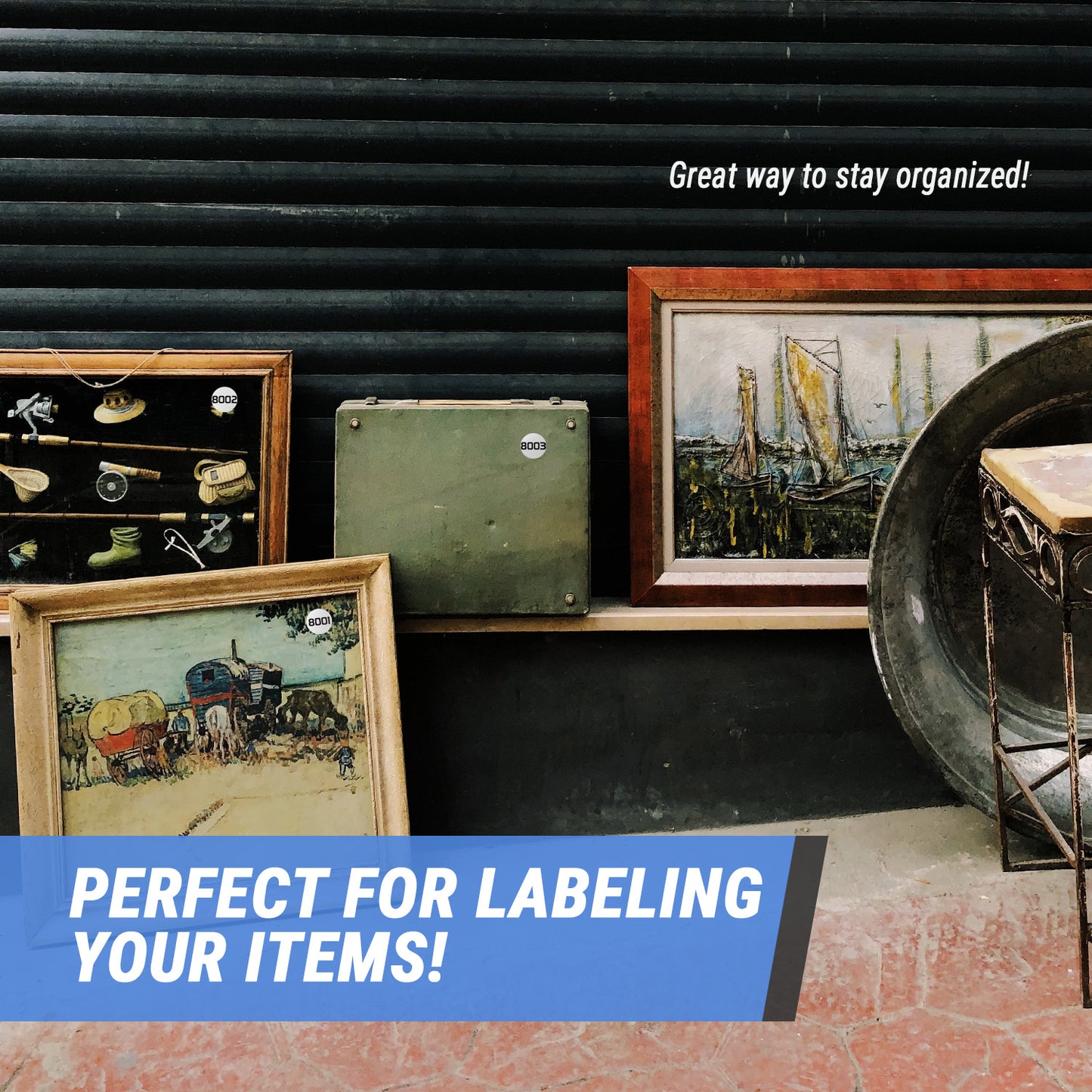 1 inch | Inventory: Consecutive Numbers "8001 to 9000" Stickers