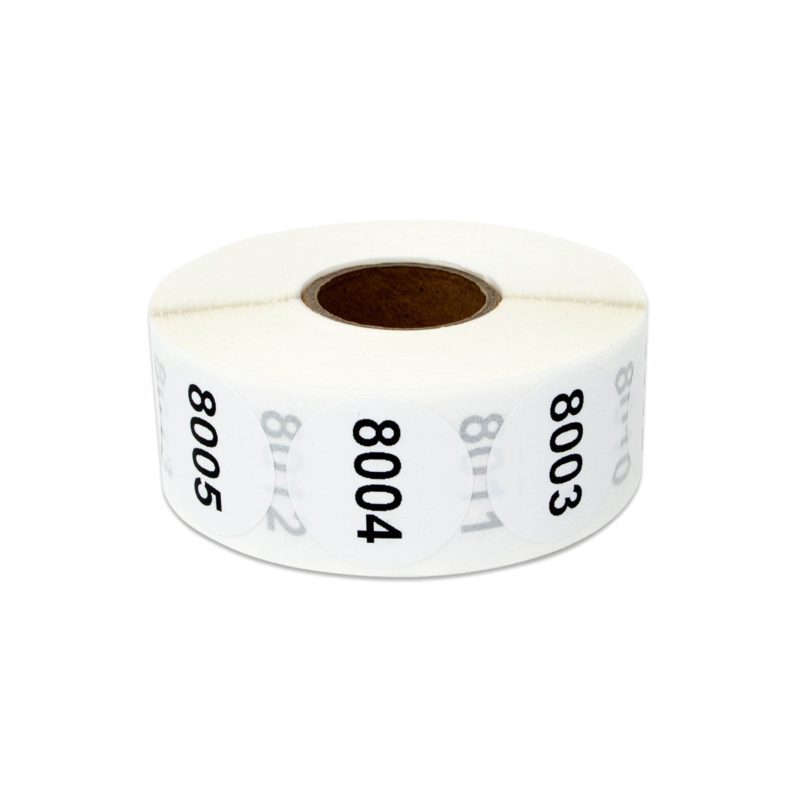 1 inch | Inventory: Consecutive Numbers "8001 to 9000" Stickers
