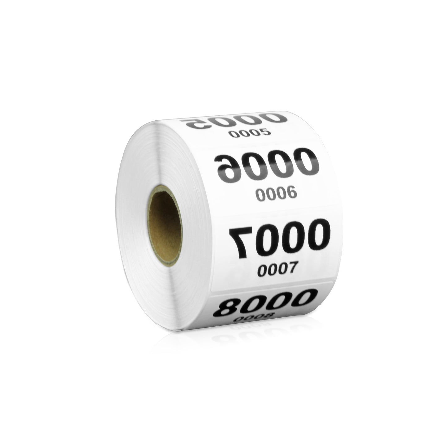 2 x 1 inch | Inventory: Reverse Numbered "0001-1000" Consecutive Numbers Stickers