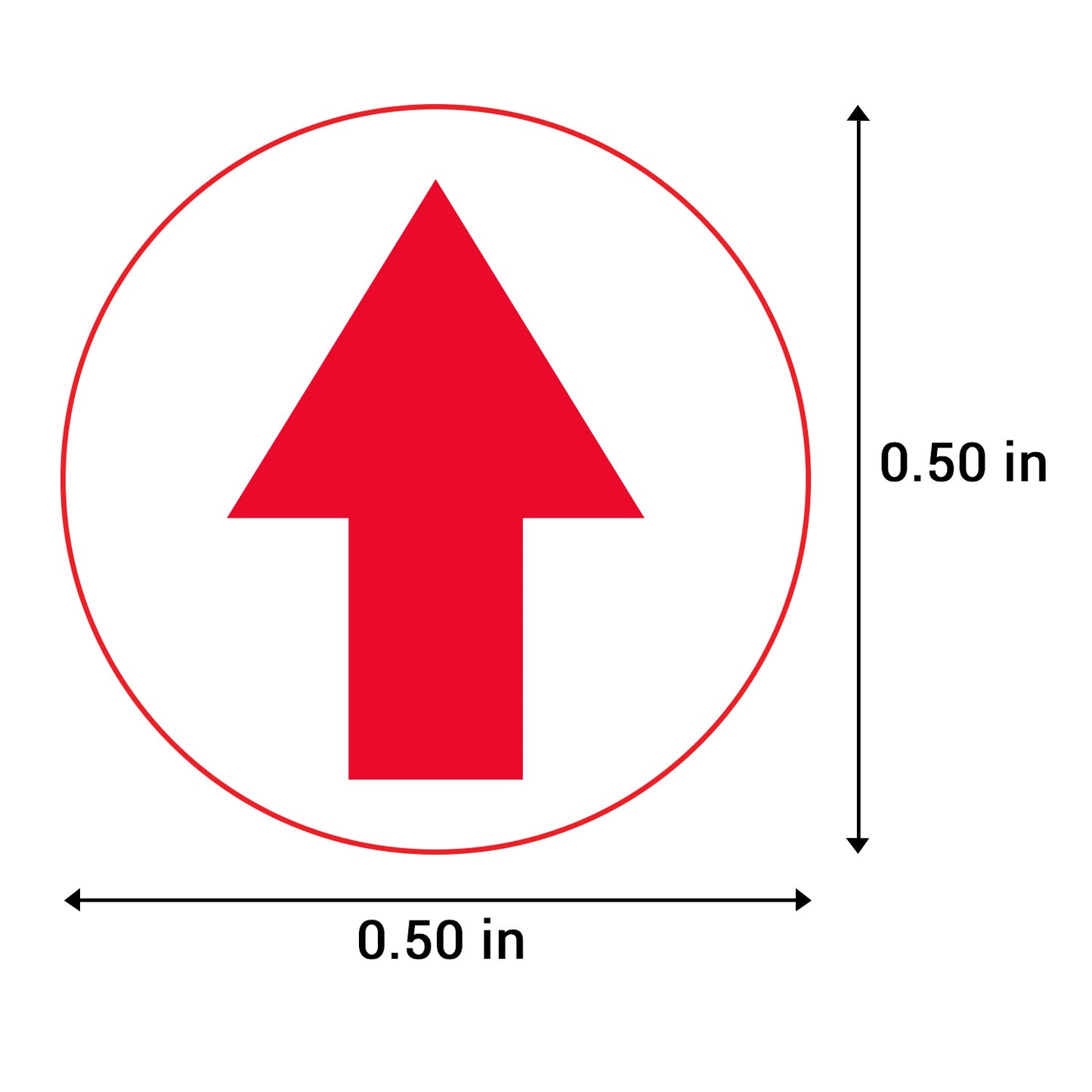 0.5 inch | Shipping & Handling: This Side Up Arrow Stickers